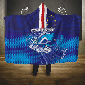 Cape Verde Football Blue Shark Mascot Hooded Blanket Glory 2026