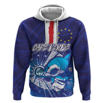 Custom Cape Verde Football Blue Shark Mascot Hoodie Glory 2026