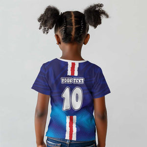 Custom Cape Verde Football Blue Shark Mascot Kid T shirt Glory 2026