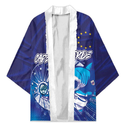 Custom Cape Verde Football Blue Shark Mascot Kimono Glory 2026