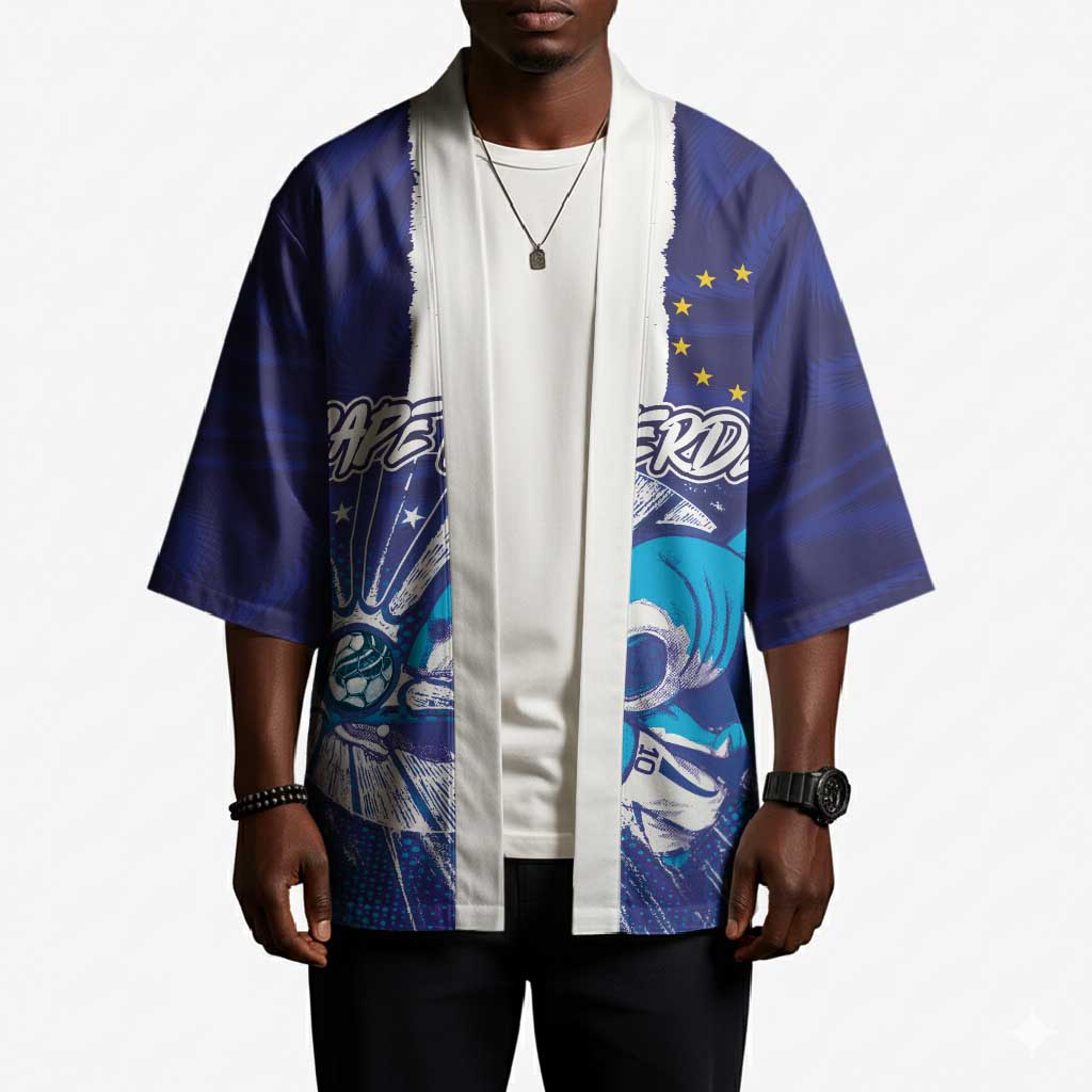 Custom Cape Verde Football Blue Shark Mascot Kimono Glory 2026