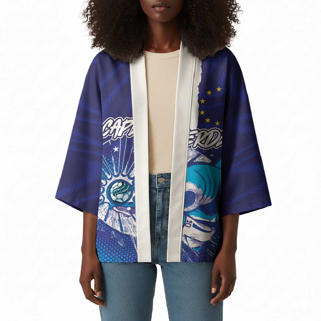 Custom Cape Verde Football Blue Shark Mascot Kimono Glory 2026