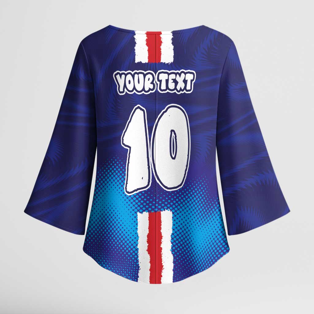 Custom Cape Verde Football Blue Shark Mascot Kimono Sleeve Blouse Glory 2026