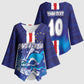Custom Cape Verde Football Blue Shark Mascot Kimono Sleeve Blouse Glory 2026