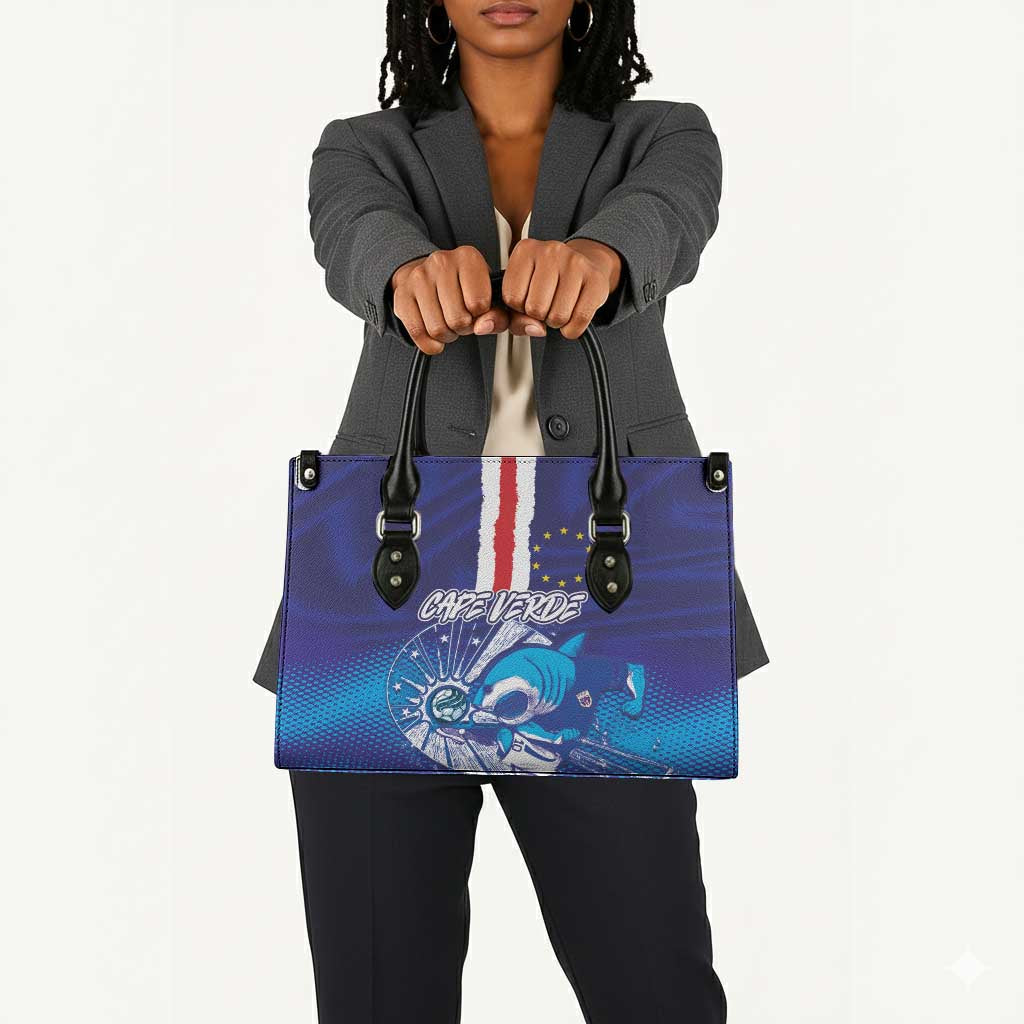 Cape Verde Football Blue Shark Mascot Leather Bag Glory 2026