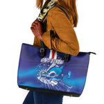Cape Verde Football Blue Shark Mascot Leather Tote Bag Glory 2026