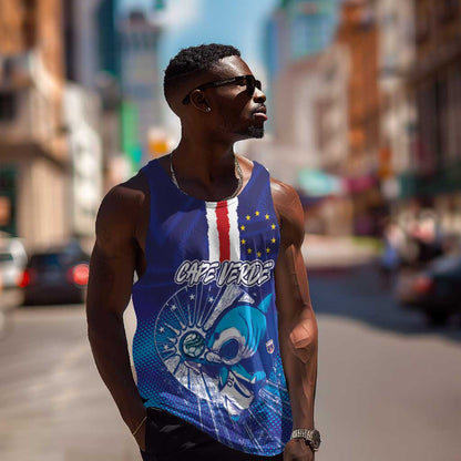 Custom Cape Verde Football Blue Shark Mascot Men Tank Top Glory 2026