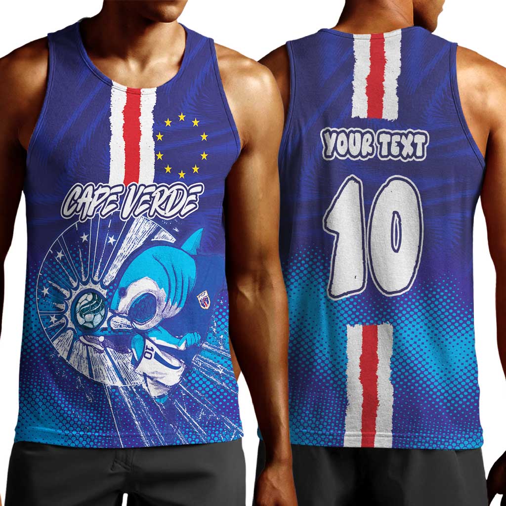 Custom Cape Verde Football Blue Shark Mascot Men Tank Top Glory 2026