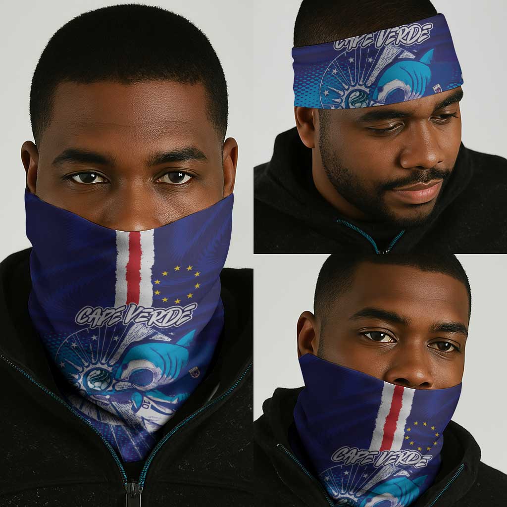 Cape Verde Football Blue Shark Mascot Neck Gaiter Glory 2026