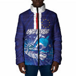 Custom Cape Verde Football Blue Shark Mascot Padded Jacket Glory 2026