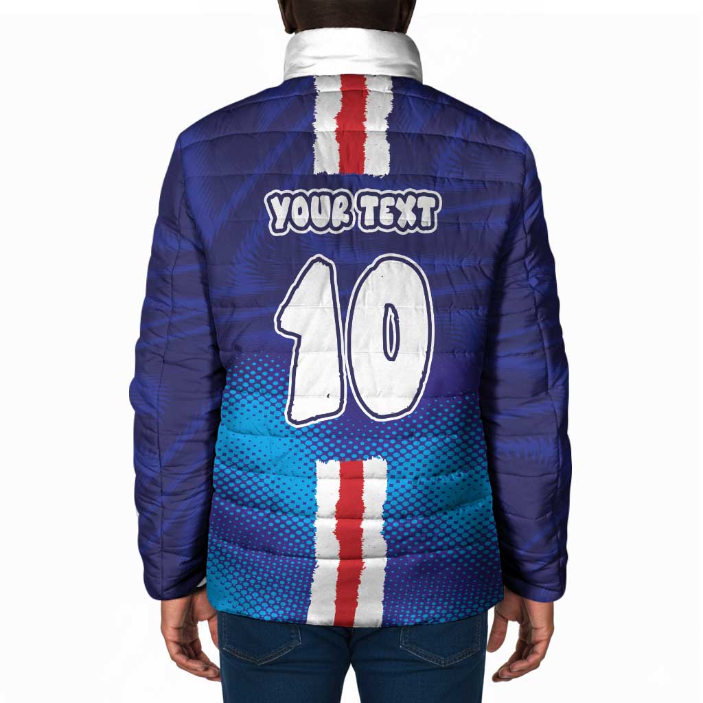Custom Cape Verde Football Blue Shark Mascot Padded Jacket Glory 2026