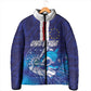 Custom Cape Verde Football Blue Shark Mascot Padded Jacket Glory 2026
