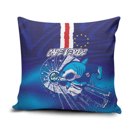 Cape Verde Football Blue Shark Mascot Pillow Cover Glory 2026
