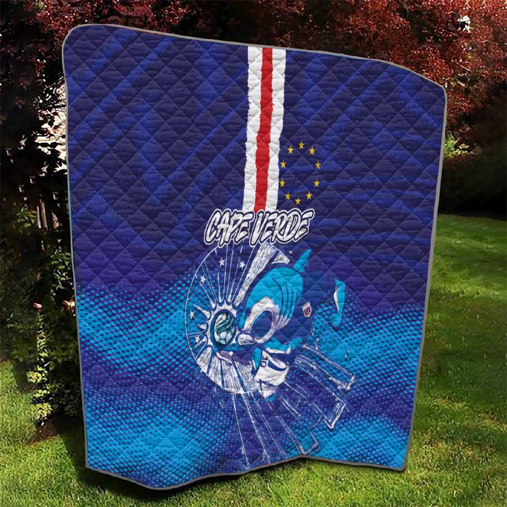 Cape Verde Football Blue Shark Mascot Quilt Glory 2026