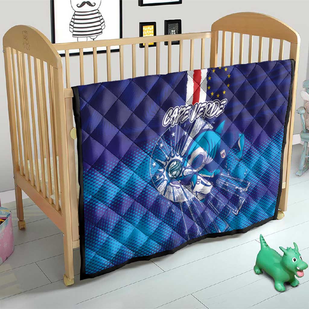 Cape Verde Football Blue Shark Mascot Quilt Glory 2026