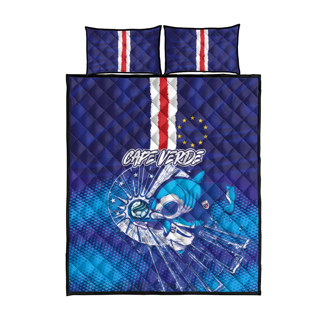 Cape Verde Football Blue Shark Mascot Quilt Bed Set Glory 2026