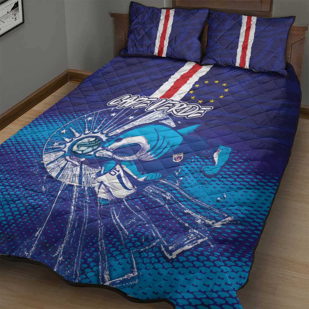 Cape Verde Football Blue Shark Mascot Quilt Bed Set Glory 2026