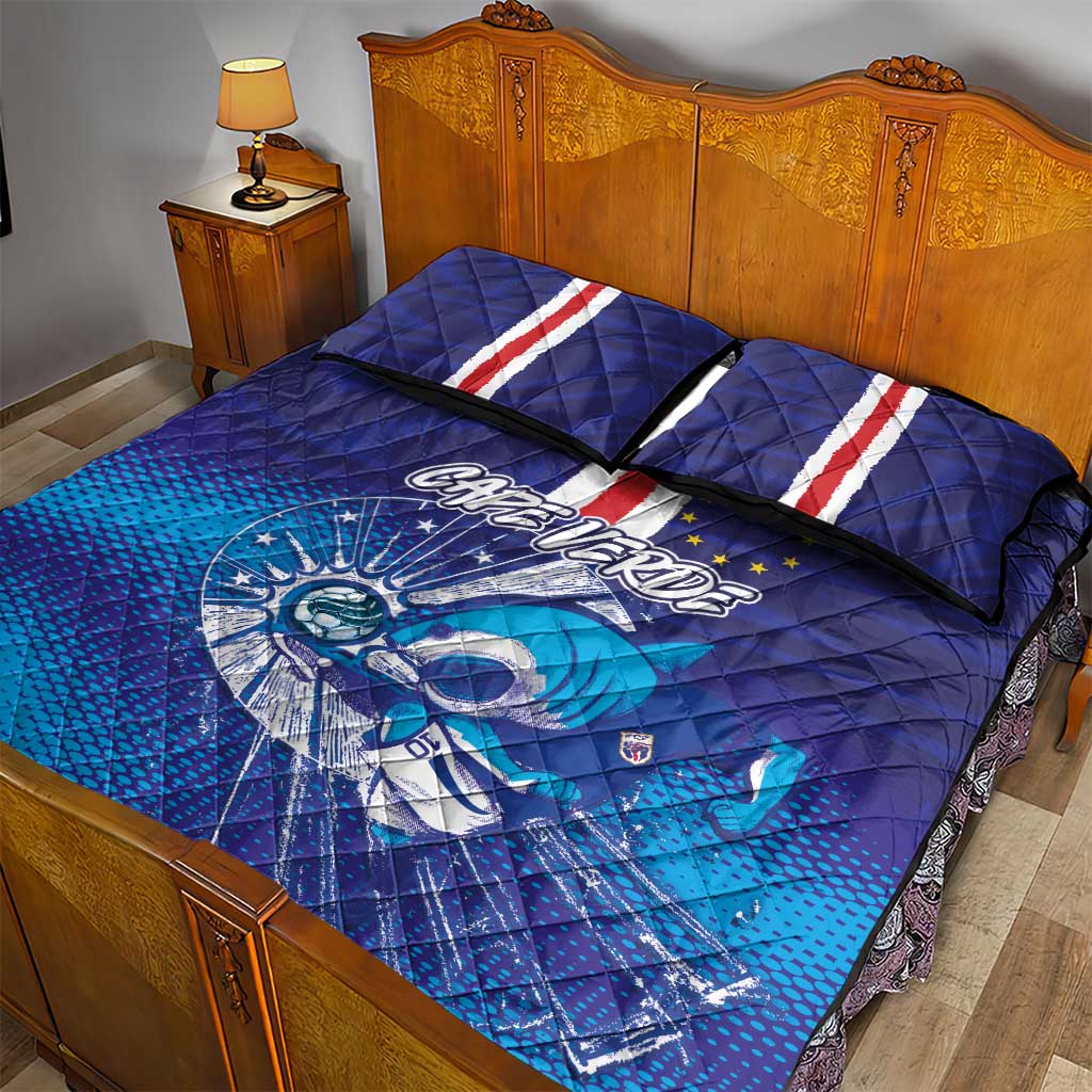 Cape Verde Football Blue Shark Mascot Quilt Bed Set Glory 2026