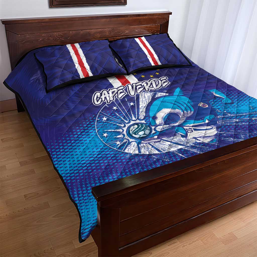 Cape Verde Football Blue Shark Mascot Quilt Bed Set Glory 2026
