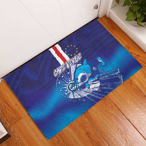 Cape Verde Football Blue Shark Mascot Rubber Doormat Glory 2026