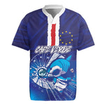Custom Cape Verde Football Blue Shark Mascot Rugby Jersey Glory 2026