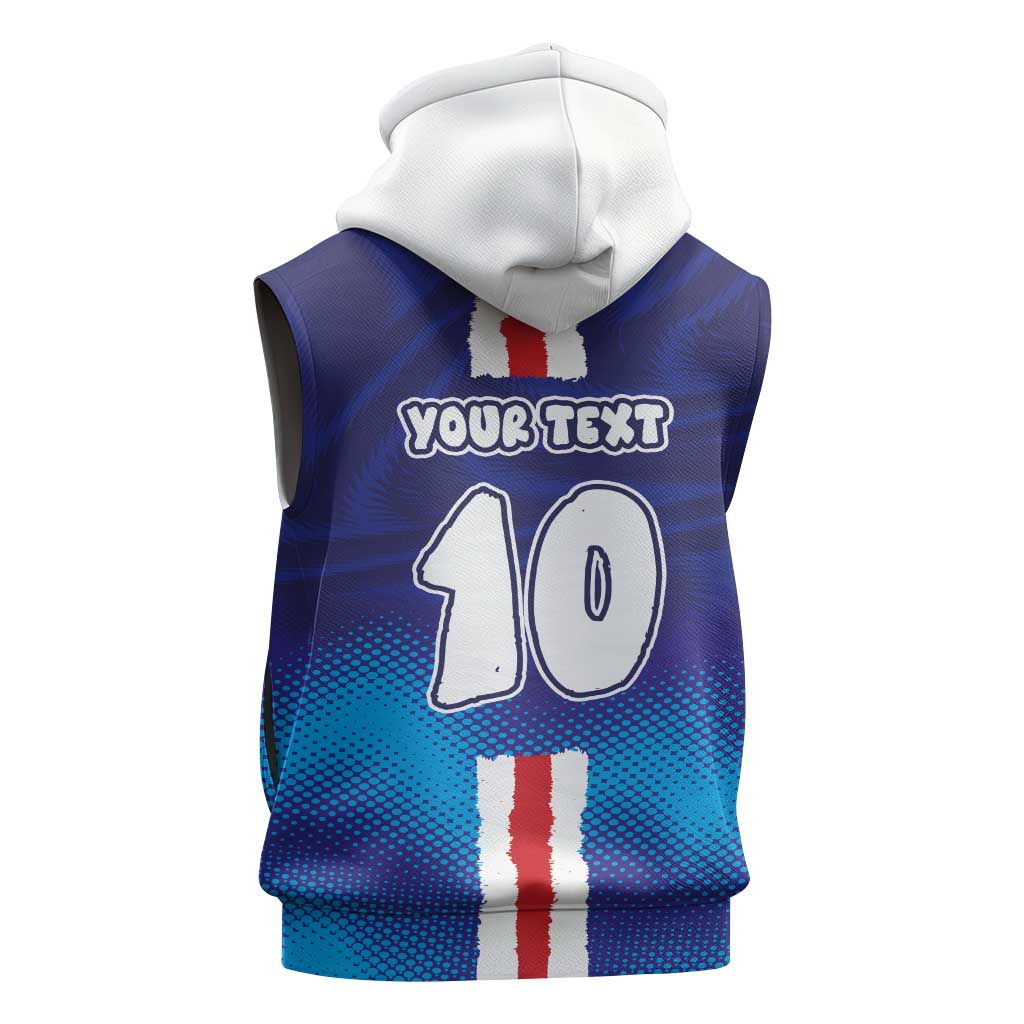 Custom Cape Verde Football Blue Shark Mascot Sleeveless Hoodie Glory 2026
