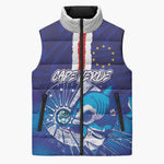 Custom Cape Verde Football Blue Shark Mascot Sleeveless Puffer Jacket Glory 2026