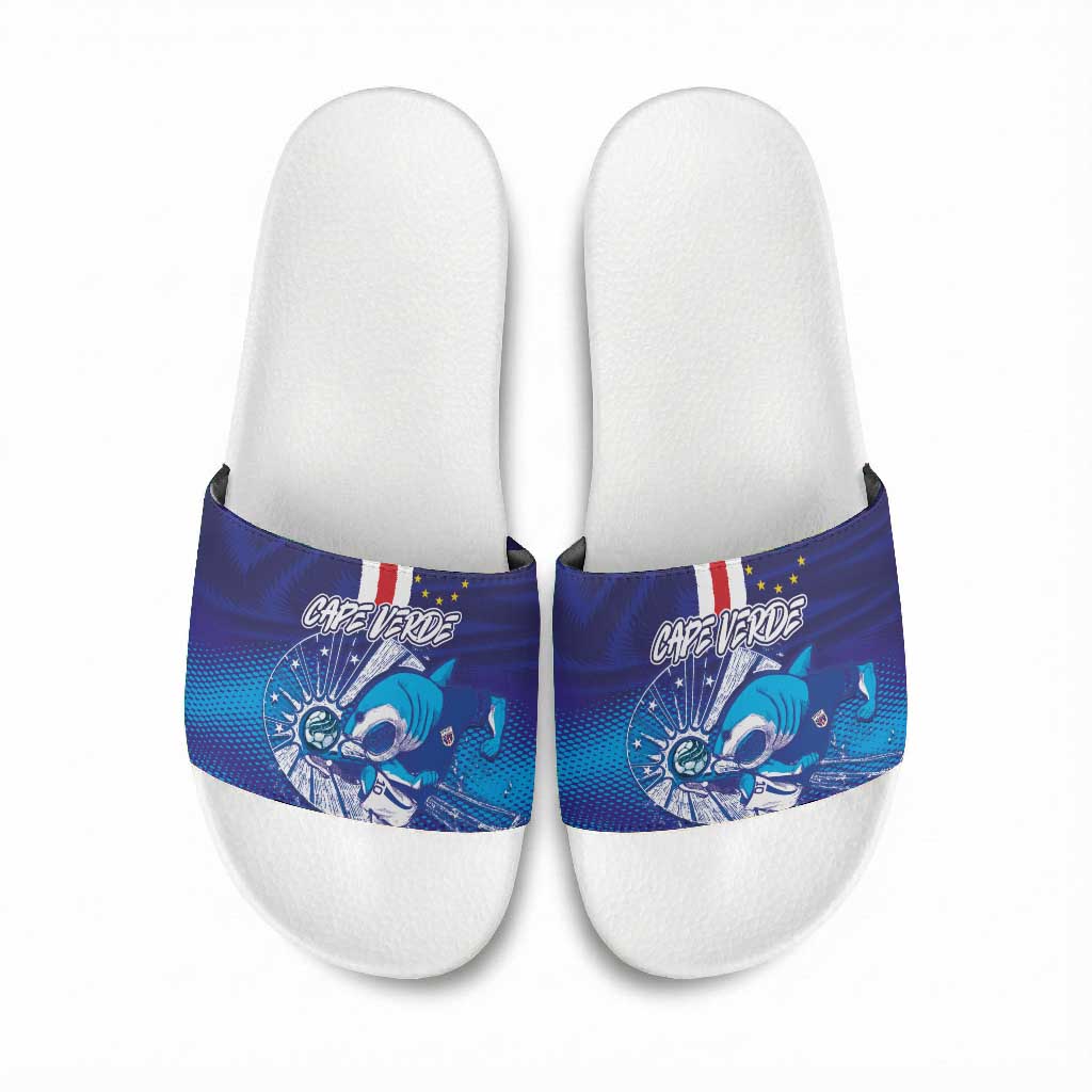 Cape Verde Football Blue Shark Mascot Slide Sandals Glory 2026
