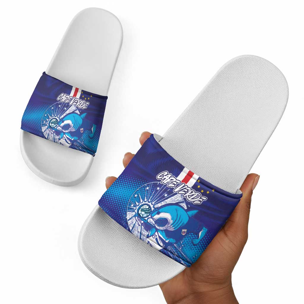 Cape Verde Football Blue Shark Mascot Slide Sandals Glory 2026