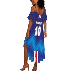 Custom Cape Verde Football Blue Shark Mascot Summer Maxi Dress Glory 2026