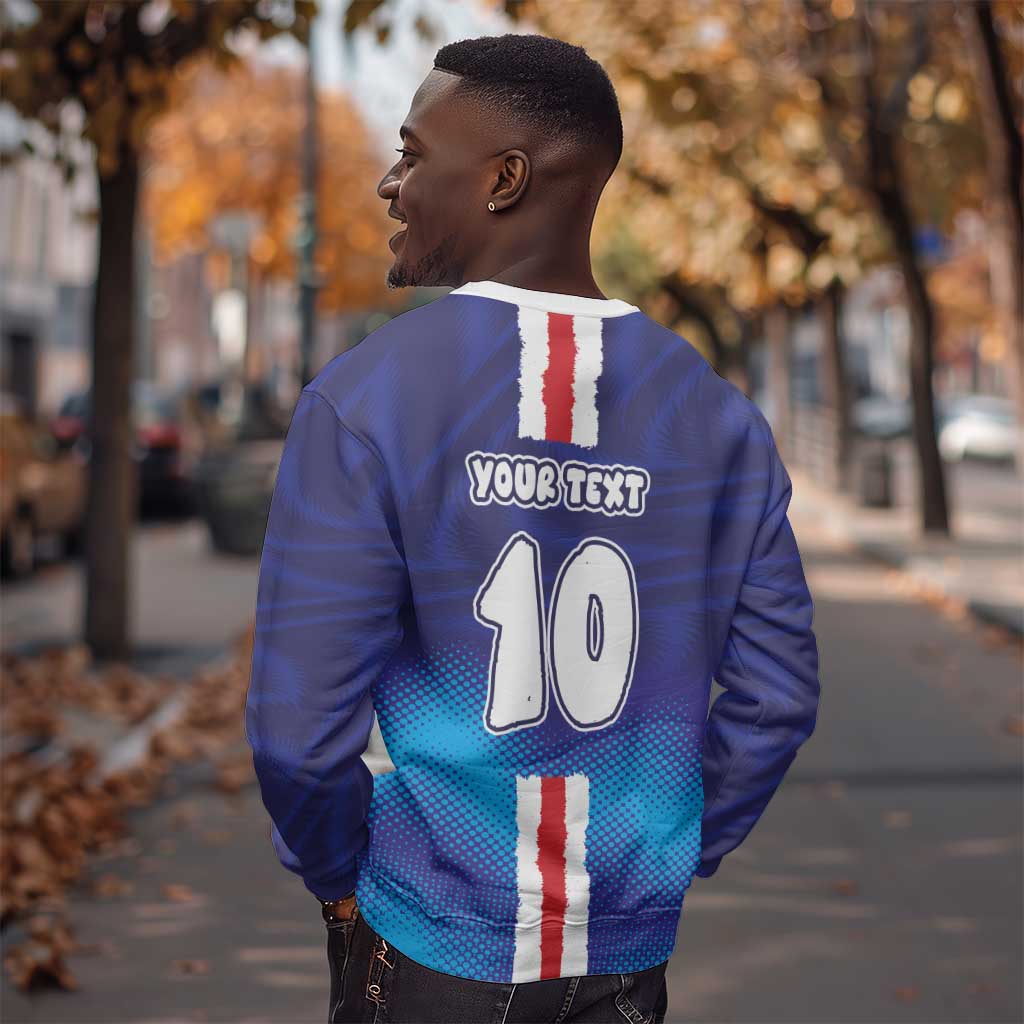 Custom Cape Verde Football Blue Shark Mascot Sweatshirt Glory 2026