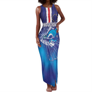 Custom Cape Verde Football Blue Shark Mascot Tank Maxi Dress Glory 2026