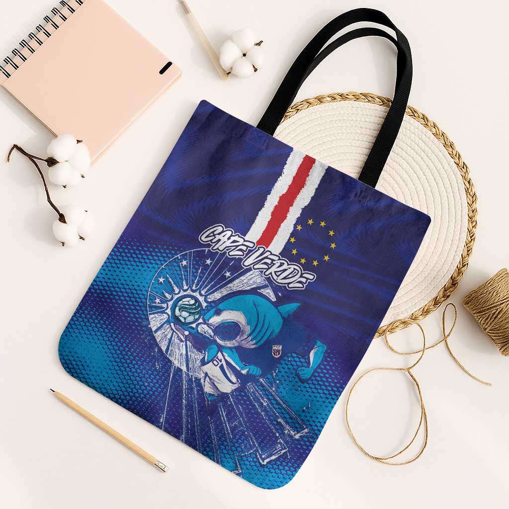 Cape Verde Football Blue Shark Mascot Tote Bag Glory 2026