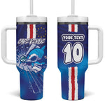 Custom Cape Verde Football Blue Shark Mascot Tumbler With Handle Glory 2026