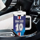 Custom Cape Verde Football Blue Shark Mascot Tumbler With Handle Glory 2026