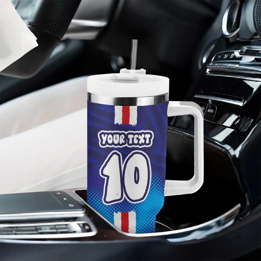 Custom Cape Verde Football Blue Shark Mascot Tumbler With Handle Glory 2026