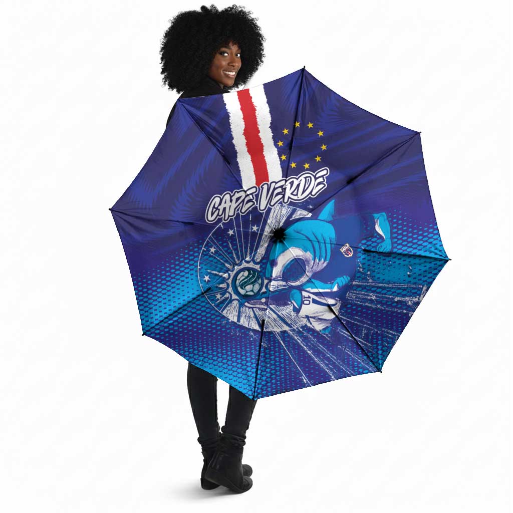 Cape Verde Football Blue Shark Mascot Umbrella Glory 2026