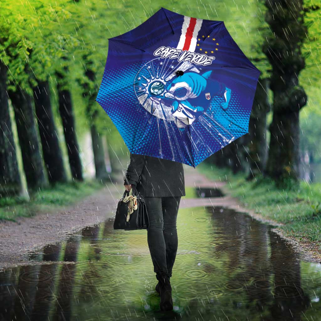 Cape Verde Football Blue Shark Mascot Umbrella Glory 2026