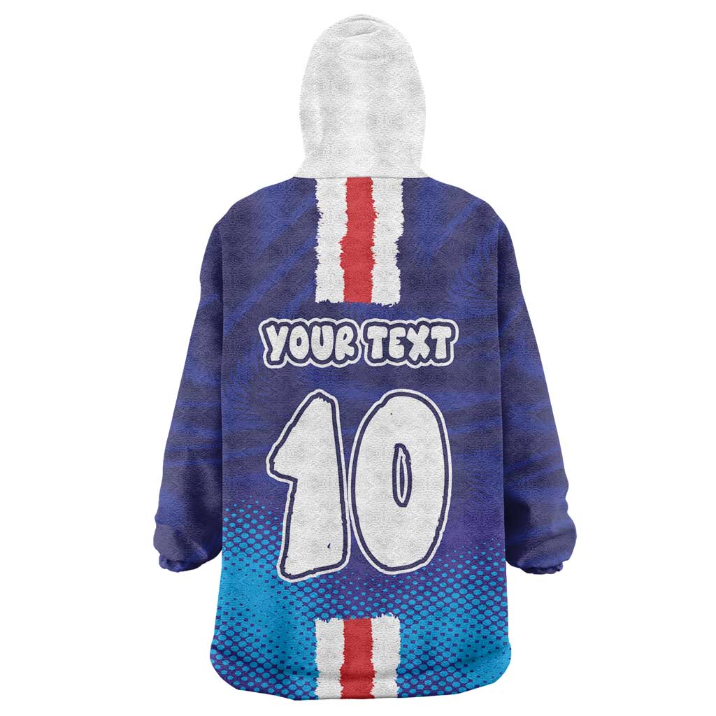 Custom Cape Verde Football Blue Shark Mascot Wearable Blanket Hoodie Glory 2026