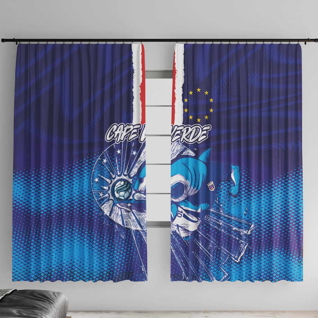 Cape Verde Football Blue Shark Mascot Window Curtain Glory 2026