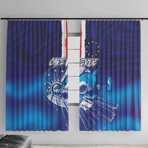 Cape Verde Football Blue Shark Mascot Window Curtain Glory 2026