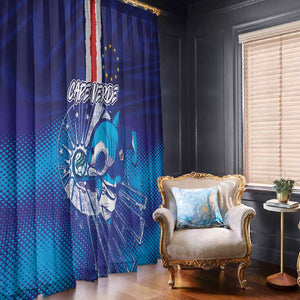 Cape Verde Football Blue Shark Mascot Window Curtain Glory 2026