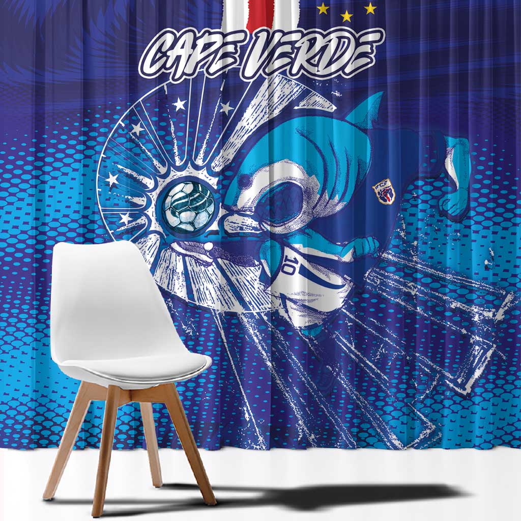 Cape Verde Football Blue Shark Mascot Window Curtain Glory 2026