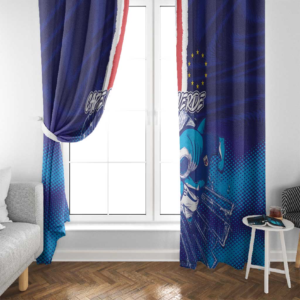 Cape Verde Football Blue Shark Mascot Window Curtain Glory 2026