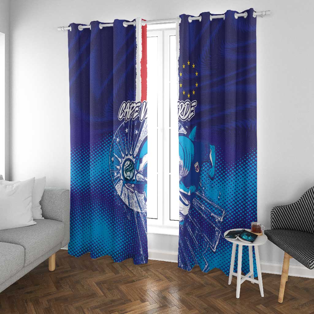Cape Verde Football Blue Shark Mascot Window Curtain Glory 2026
