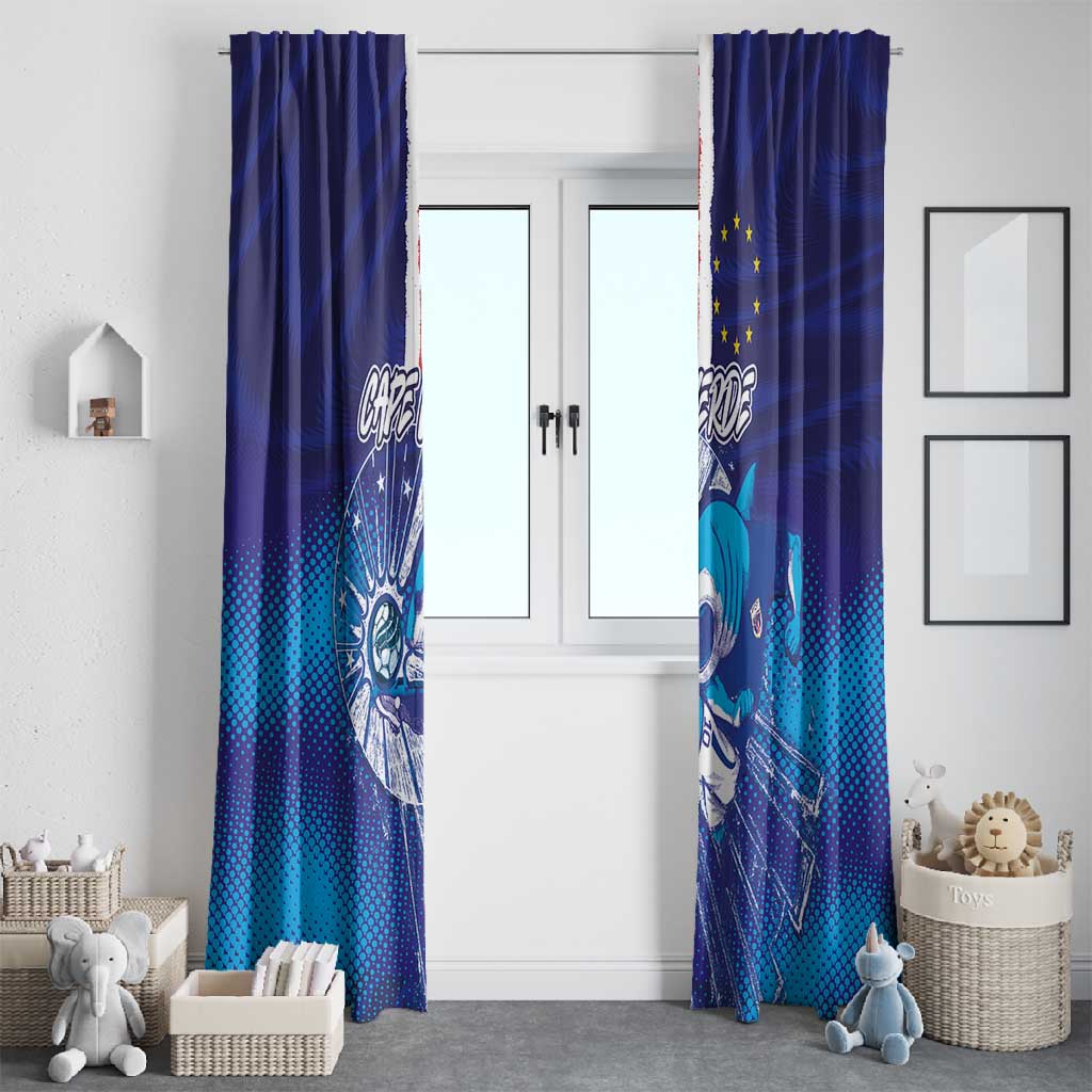 Cape Verde Football Blue Shark Mascot Window Curtain Glory 2026