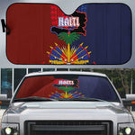 Haiti Coat Of Arms Map Dashiki Auto Sun Shade Vibrant Caribbean Heritage