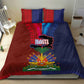 Haiti Coat Of Arms Map Dashiki Bedding Set Vibrant Caribbean Heritage