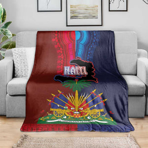 Haiti Coat Of Arms Map Dashiki Blanket Vibrant Caribbean Heritage