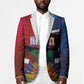 Haiti Coat Of Arms Map Dashiki Blazer Vibrant Caribbean Heritage